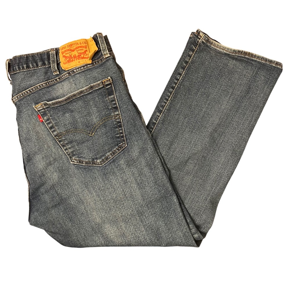 Levi's 501 Jeans Mens 40x30 Blue Medium Wash Button Fly Straight fits (40x29)